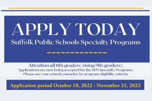 Apply Today for a SPS Specialty Program 